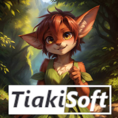 Image of a brown rabbit and the TiakiSoft logo. Design by TiakiSoft.